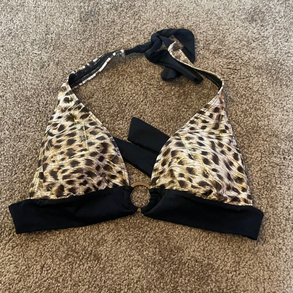 Guess leopard bikini top